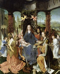 Madonna y el Niño con María Magdalena y Santa Catalina de Jan Gossaert