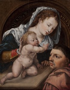 María con el Niño Jesús y el donante del cuadro de Jan Gossaert