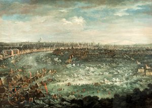 El Támesis durante la gran helada de 1739 de Jan Griffier II