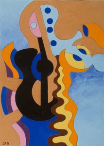 Guitarra negra de Jan Groneberg