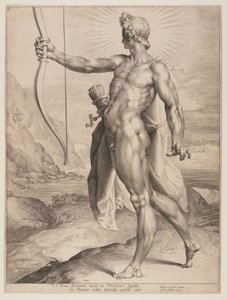 Apolo mata a la pitón de Jan Harmensz. Muller