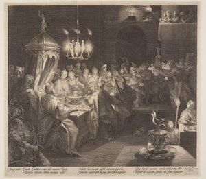 La fiesta de Belsasar de Jan Harmensz. Muller