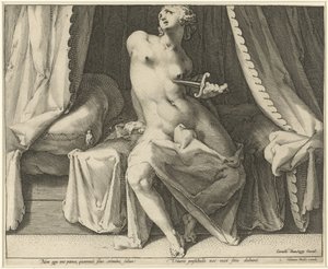 muerte de lucrecia de Jan Harmensz. Muller
