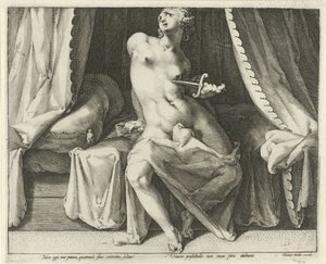 muerte de lucrecia de Jan Harmensz. Muller