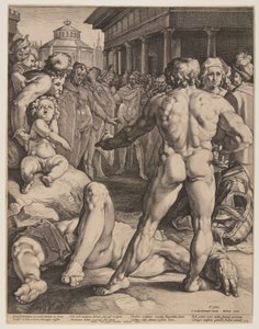 Lucha entre Ulises e Irus de Jan Harmensz. Muller