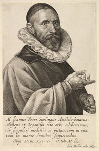 Retrato de Jans Pietersz Sweelinck, pub. 1624 (grabado)