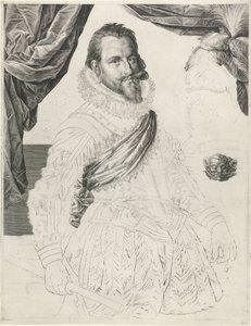 Retrato del rey Christian IV de Dinamarca y Noruega de Jan Harmensz. Muller
