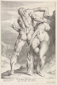 Robo de una sabina, vista trasera El robo de una sabina (título de la serie) de Jan Harmensz. Muller