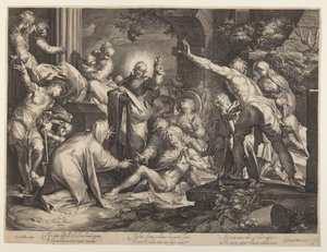 La resurrección de Lázaro de Jan Harmensz. Muller
