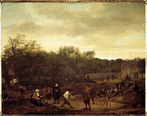 Campesinos jugando a las bolas en Holanda de Jan Havicksz. Steen