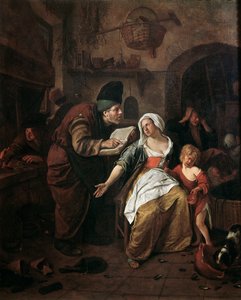 El alquimista (detalle) de Jan Havicksz. Steen