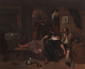 La pareja borracha, c.1655-65 de Jan Havickszoon Steen