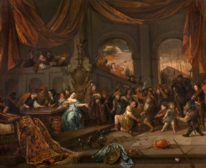 La burla de Sansón, ca. 1675 de Jan Havickszoon Steen