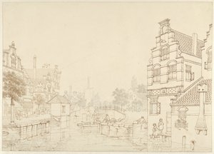 Un canal en una ciudad de Jan Hendrik Verheijen
