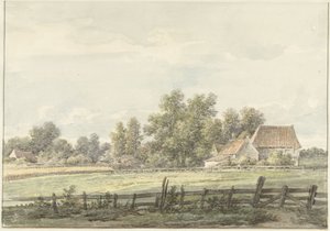 Paisaje con granja de Jan Hulswit