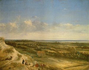 Paisaje de dunas, presumiblemente cerca de Santpoort, c.1675 (óleo sobre lienzo) de Jan II Vermeer van Haarlem