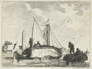 Dos barcazas de heno de Jan Izaak van Mansvelt