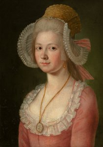 Retrato de una dama con sombrero, 1785 de Jan Jahn