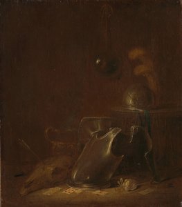 Bodegón con utensilios de guerra de Jan Jansz Buesem (attributed to)