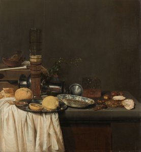 Naturaleza muerta con un vaso de cerveza alto de Jan Jansz. van de Velde (III)