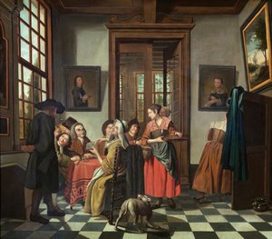 Juego de cartas (óleo sobre lienzo) de Jan Josef the Younger Horemans
