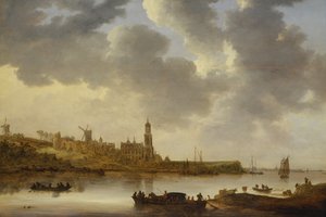 Vista a través del Rin en Rhenen de Jan Josephsz van Goyen