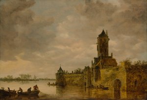 Castillo junto a un río, 1647 de Jan Josephsz van Goyen