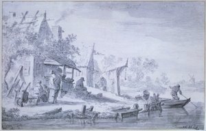 Pueblo pesquero de Jan Josephsz van Goyen