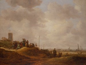 Vista de la costa de Egmond Aan See de Jan Josephsz van Goyen