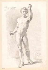 Desnudo masculino de pie, visto de frente (2º premio 1789) de Jan Kamphuijsen