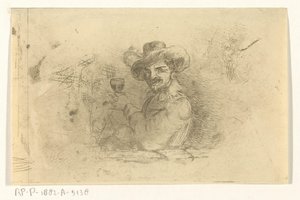 Soldado con vidrio levantado