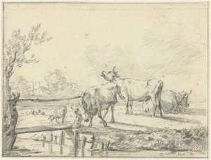vacas en un prado de Jan Kobell (II)