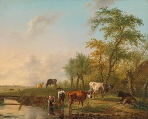 Paisaje con ganado de Jan Kobell (II)