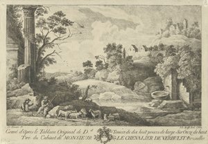 Vista de un paisaje con pastores de Jan Lauwryn Krafft (I)