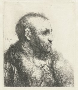 Busto de anciano con abrigo de piel de Jan Lievens