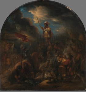 Brinio elevado sobre el escudo de Jan Lievens