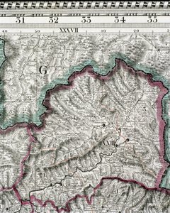 Mapa del reino de Hungría, impreso por Godfried