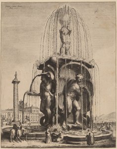 La fuente y la columna de Trajano en Roma