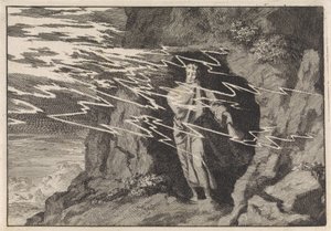 Elías en la cueva de Jan Luyken