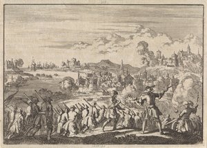 Conquista francesa bajo Pointis Cartagena en América del Sur, 1697 de Jan Luyken
