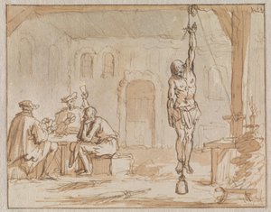 Geleyn el zapatero es torturado en Breda en 1572 de Jan Luyken