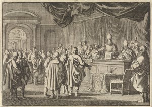 Reformado en Hungría ante un tribunal de obispos y otros romanistas, 1670