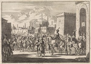 Entrada del Sultán Mustafa II a Constantinopla, 1695 de Jan Luyken