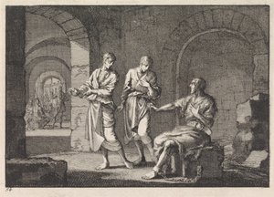 Juan el Bautista en prisión de Jan Luyken