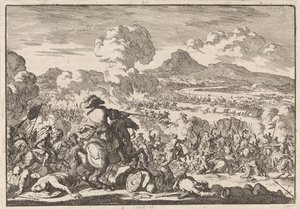 Victoria del príncipe Eugenio sobre los turcos en el Tisza, 1697 de Jan Luyken