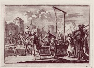 Stenka Razin antes de la ejecución en Moscú, 1698 de Jan Luyken