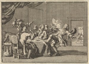 Thomas Tullock, partidario del rey James II en Escocia, es asesinado por el disparo inesperado de su arma, 1690 de Jan Luyken