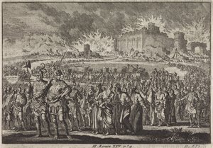 Destrucción de Jerusalén por parte del ejército babilónico de Jan Luyken