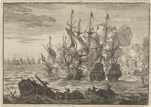 Batalla de Beachy Head, 1690 de Jan Luyken
