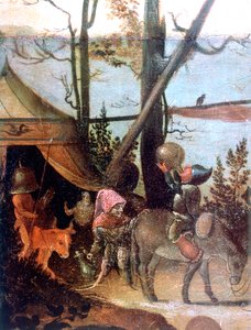 Escena de paisaje, leyenda de San Cristóbal, c1520-1559 de Jan Mandyn